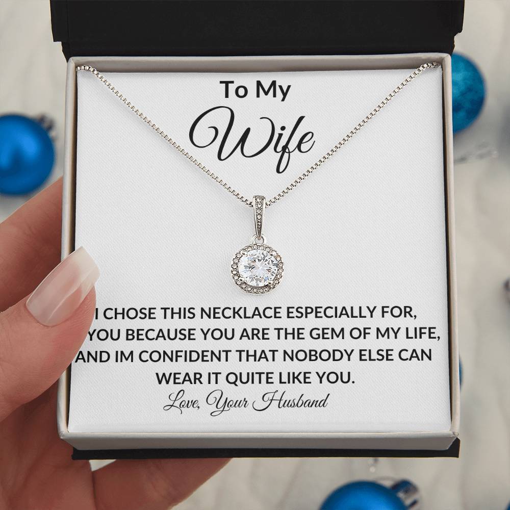 To My Wife | Gem Of My Life | Eternal Hope Necklace