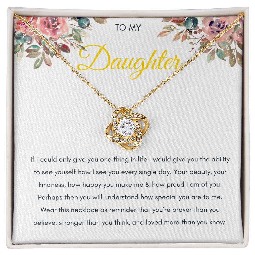 Daughter Necklace | From dad to daughter | Love knot necklace