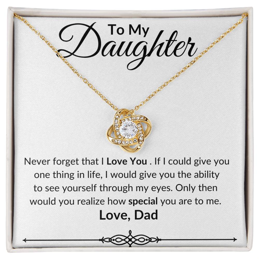 To My Daughter | Special To Me | Love Knot Necklace