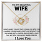 To My Wife | Cant Live Without You | Love Knot Necklace