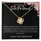 To My Beautiful Girlfriend | Brighten My Day | Love Knot Necklace
