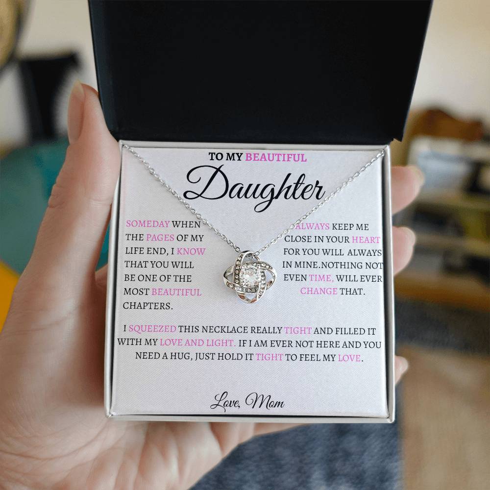 To My Beautiful Daughter | Someday When | Love Knot Necklace