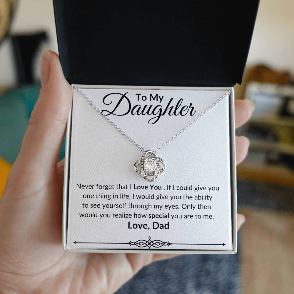 To My Daughter | Special To Me | Love Knot Necklace