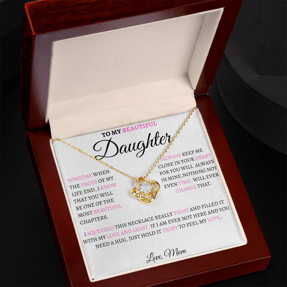 To My Beautiful Daughter | Someday When | Love Knot Necklace