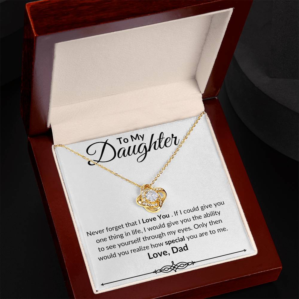 To My Daughter | Special To Me | Love Knot Necklace