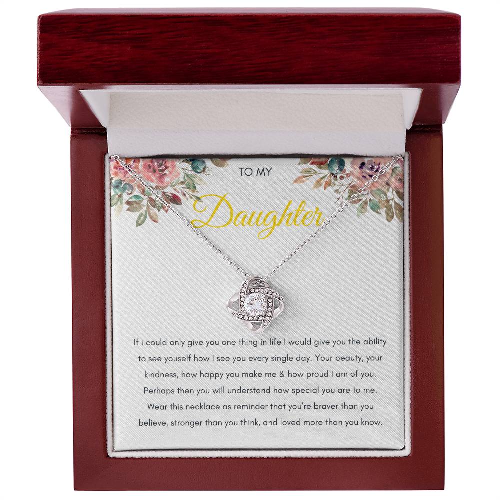 Daughter Necklace | From dad to daughter | Love knot necklace