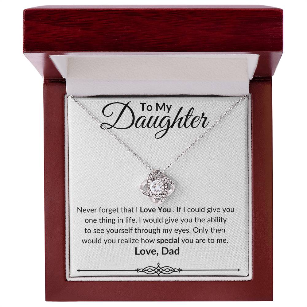 To My Daughter | Special To Me | Love Knot Necklace