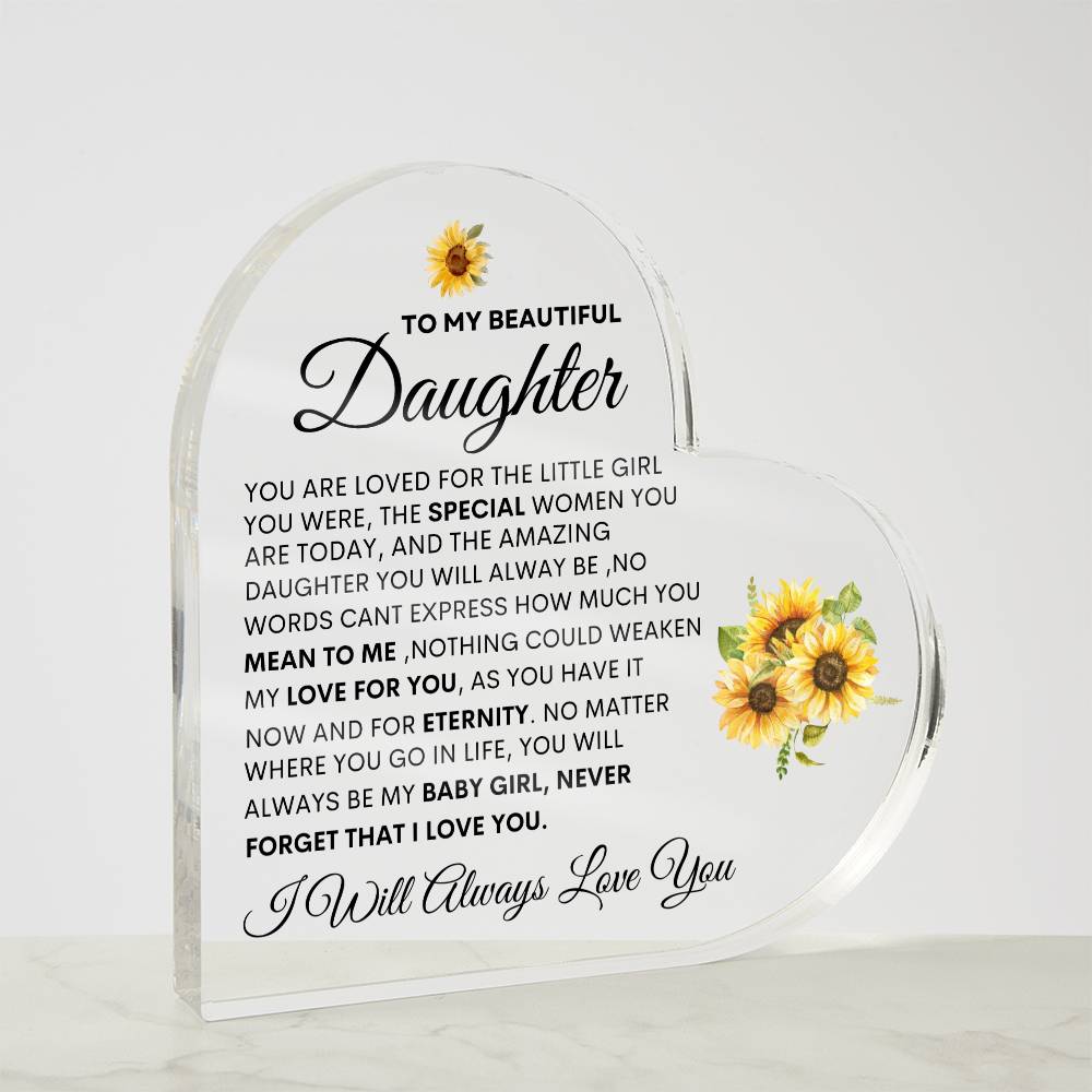 To My Beautiful Daughter | The Special Women You Are | Heart Acrylic Plaque